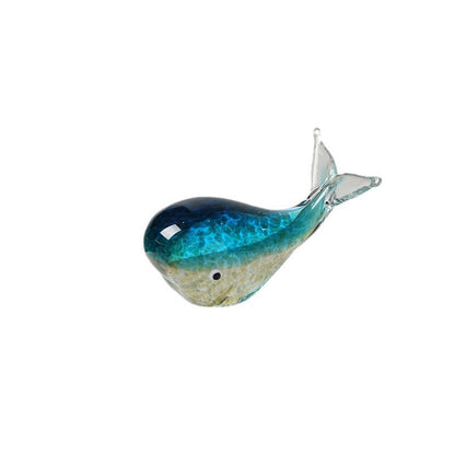Magnifique figurine en verre représentant une baleine lumineuse
