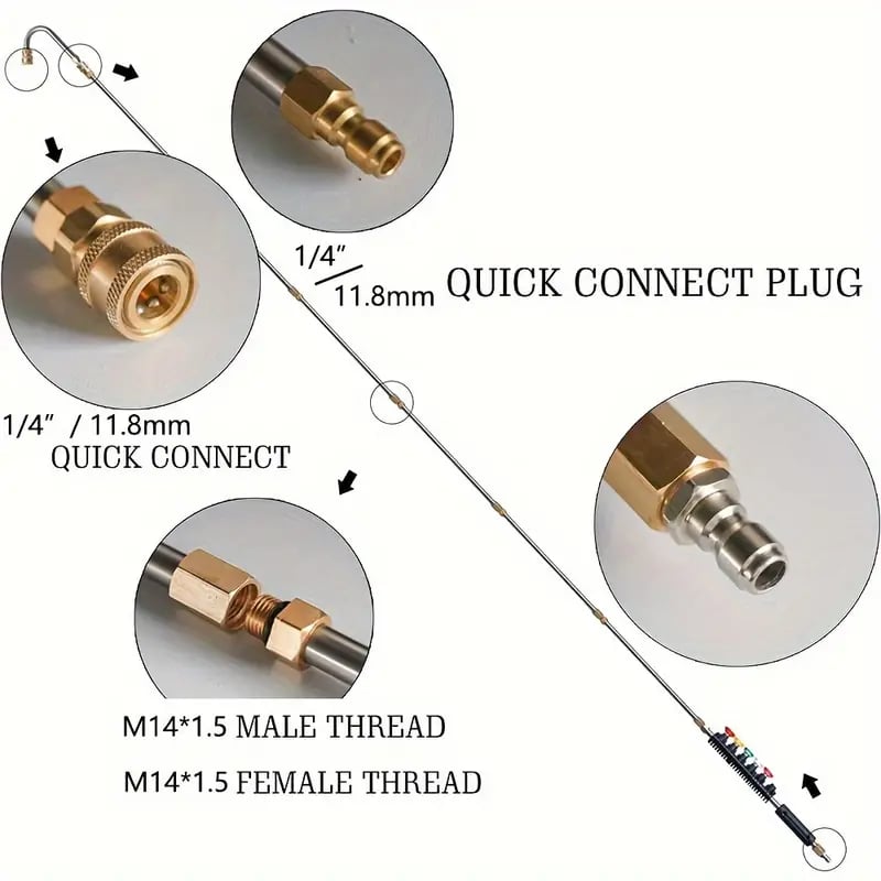 Heavy Duty 4000 PSI Power Washer Extension Wand Set