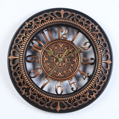 Horloge murale classique vintage en bois