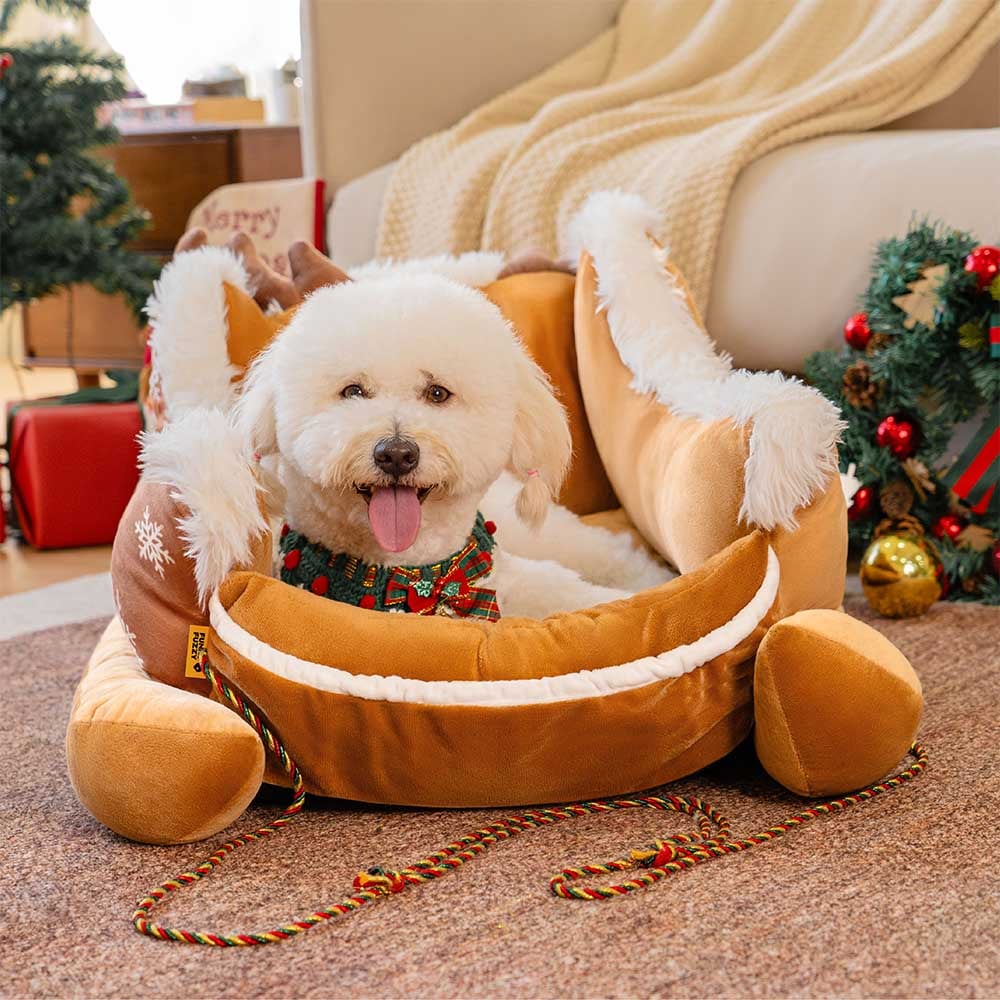 Warm Plush Dog Bed for Winter Sleep - Halri