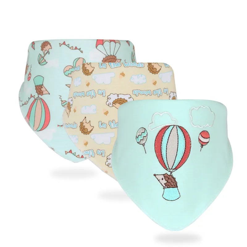 Adorable ensemble bavoir-écharpe pour bébé - Bavoirs doux aux imprimés amusants