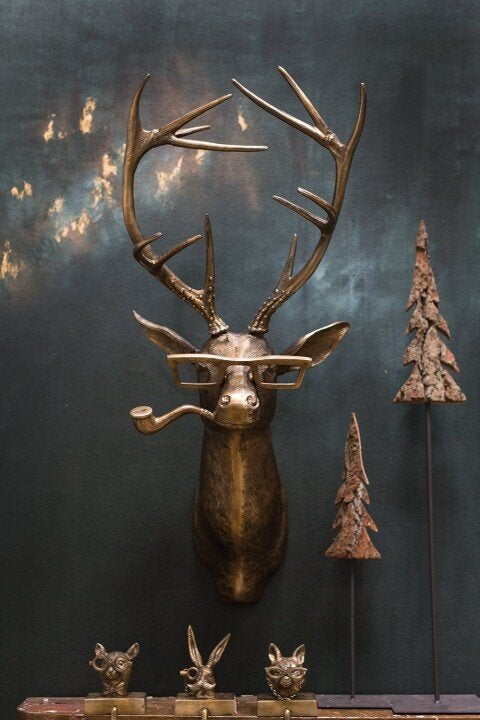 Rustic Antler Deer Wall Decor