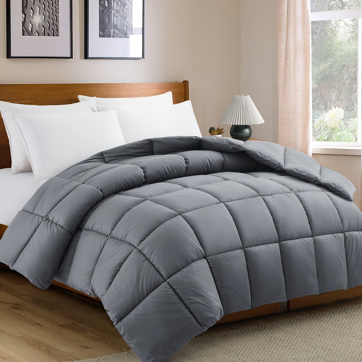 Couette réversible douce de qualité supérieure avec garnissage en microfibre