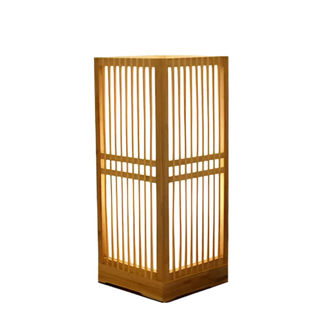 Lampe de bureau LED en bambou écologique
