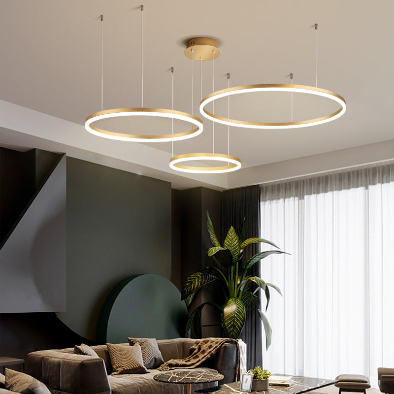 Stylish Metal Pendant Light Circle Design
