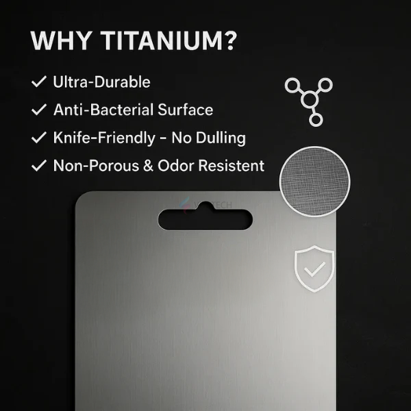 Planche à découper en acier inoxydable durable