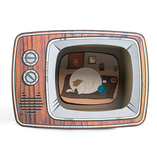 Lit-griffoir rustique pour chat
