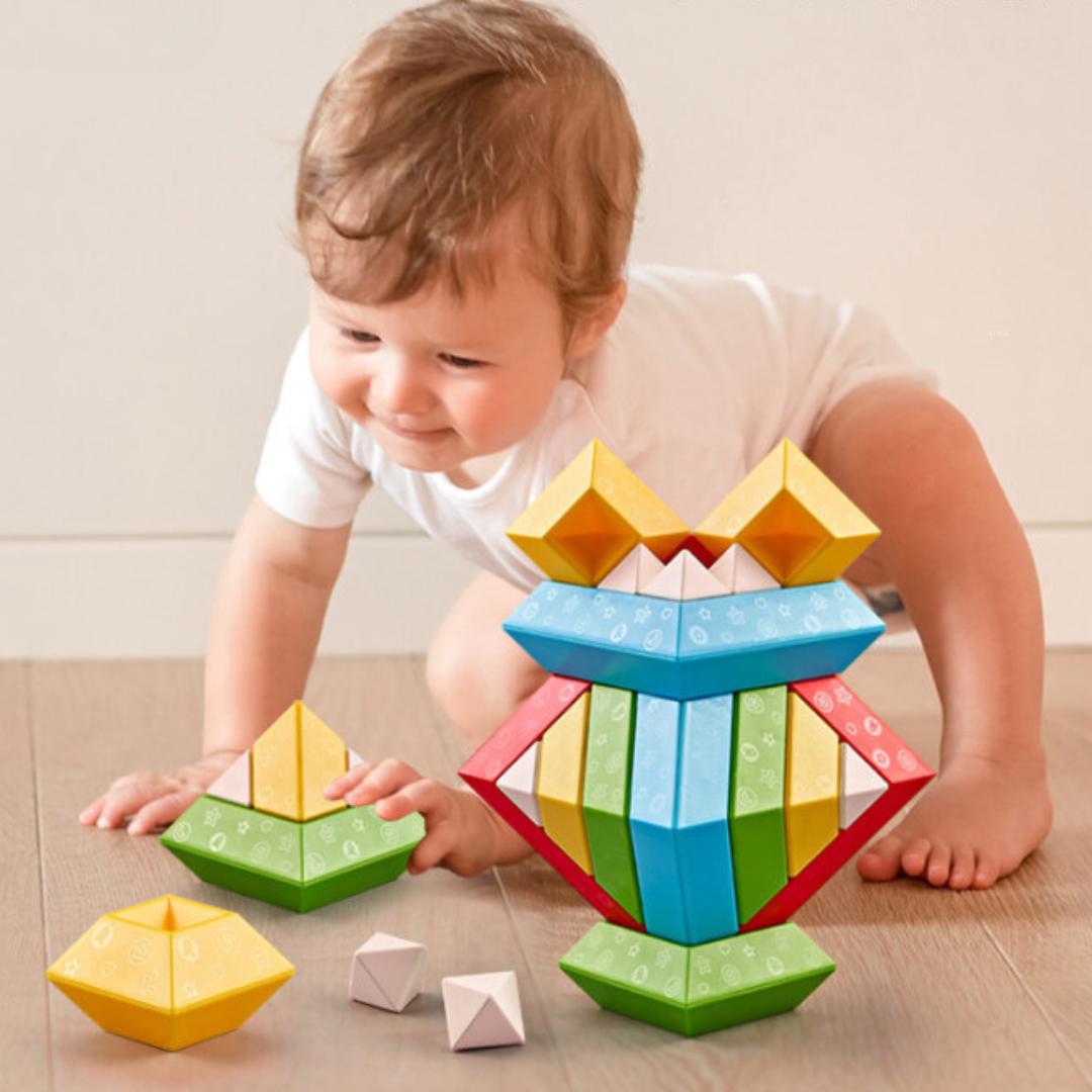 Kid-Friendly Wooden Stacking Blocks - Halri