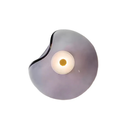 Lampe ronde montée sur verre 