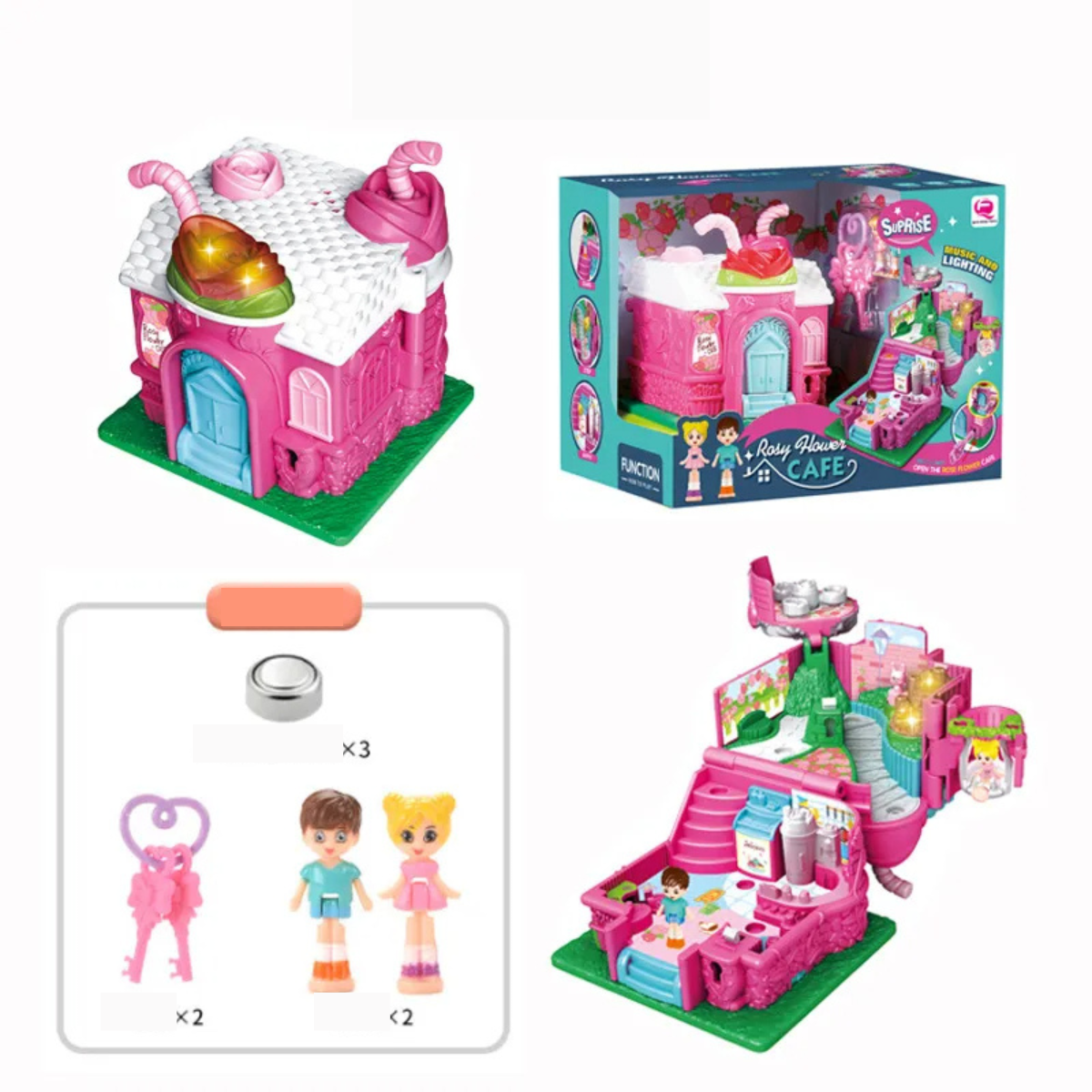 Maisonnette colorée pour enfants avec lumières et sons 