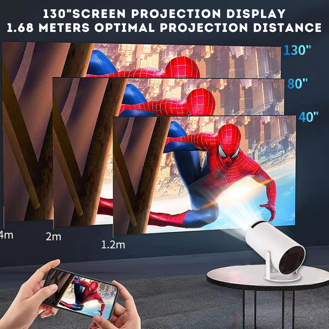 Compact 4K HD Portable Home Theater Projector