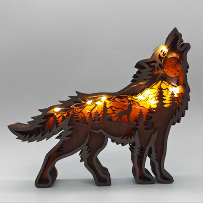 Décoration fantaisiste de figurines d'animaux des bois