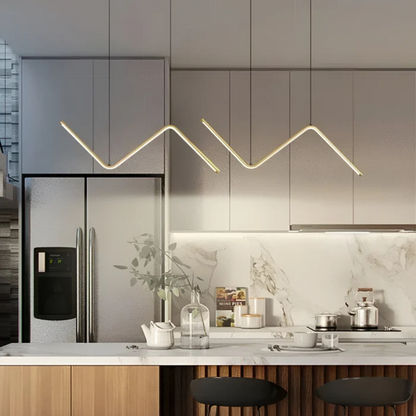 Suspension LED triangulaire moderne