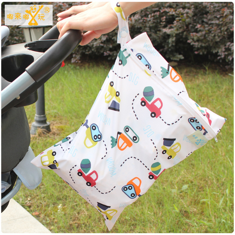 Practical Water Resistant Diaper Bag with Reusable Pouch - Halri