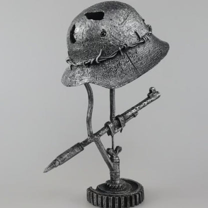 Lampe de bureau rétro en forme de casque métallique – Éclairage vintage classique pour la maison