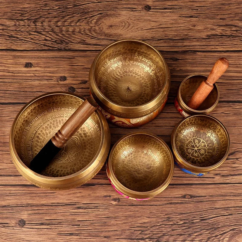 Authentic Tibetan Meditation Sound Bowl Set