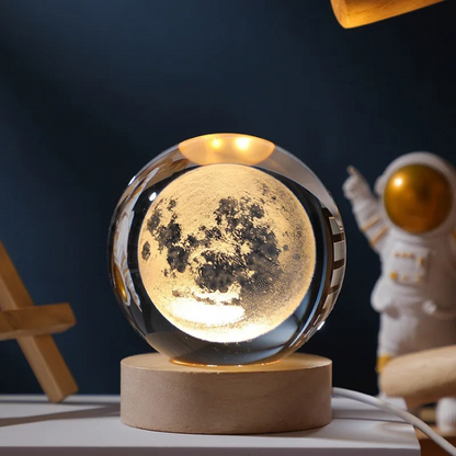 Veilleuse en cristal 3D Galaxie Lumineuse