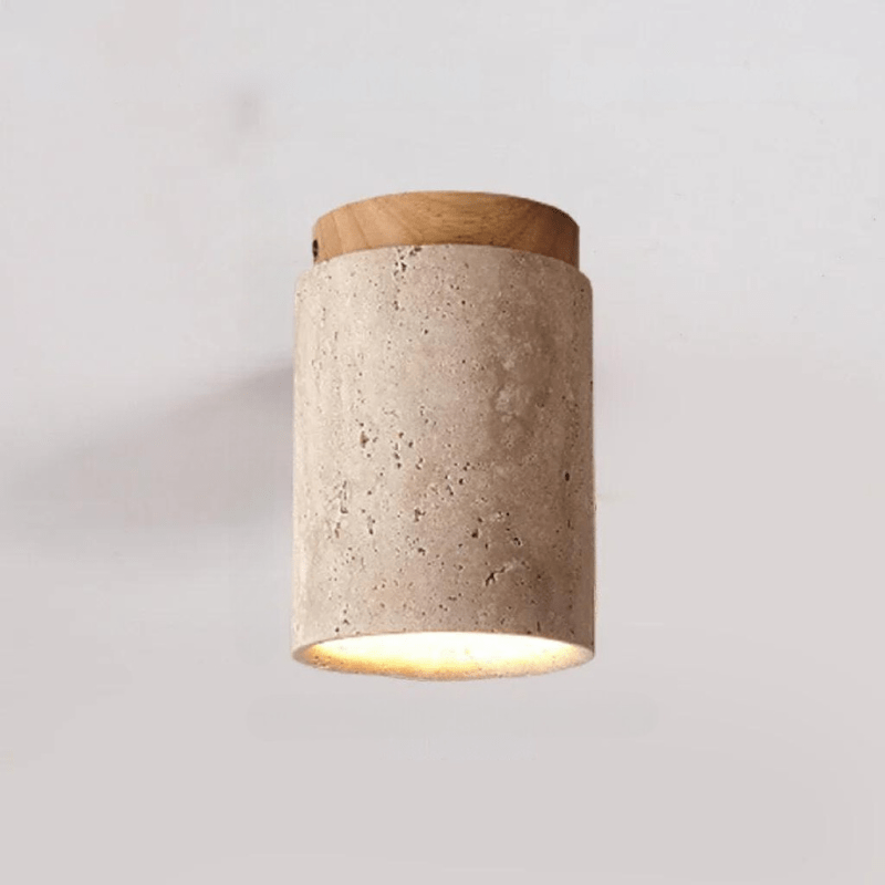Lampe de plafond élégante en travertin, éclairage d'ambiance doux