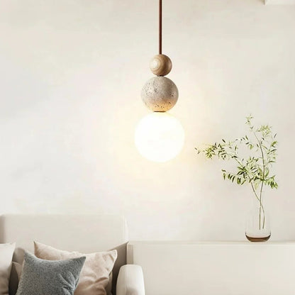 Modern Simple Travertine Pendant Lamp