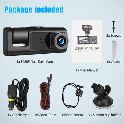 Dual Lens Car Dashboard Camera