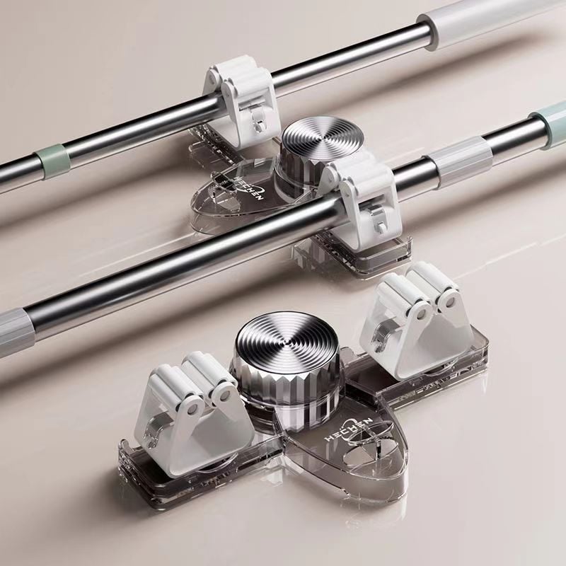 Crochet de rangement mural pour balai et serpillière 