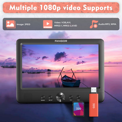 Portable Car Backseat DVD Player