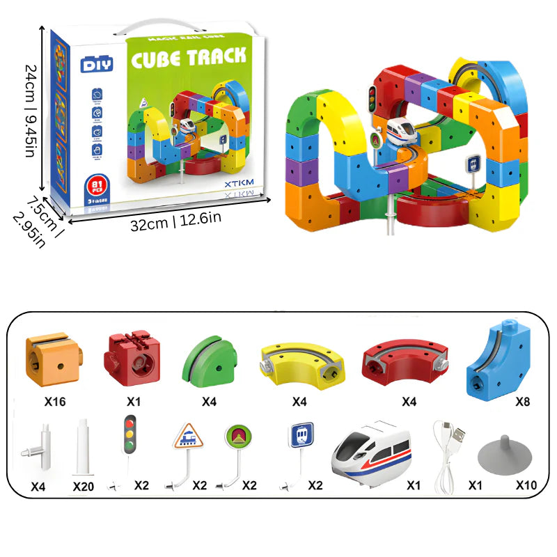 Circuit de construction magnétique amusant pour enfants 