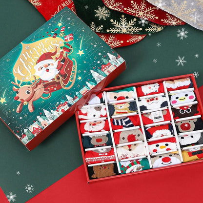 Warm Winter Socks 24 Days Christmas Gift Set - Halri