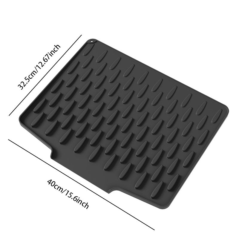 Tapis égouttoir à vaisselle en silicone à séchage rapide