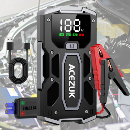 Compact Car Battery Booster with USB Charger - 3000A - Halri