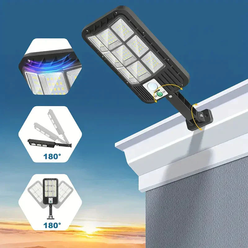 Projecteur solaire de sécurité lumineux avec détecteur de mouvement