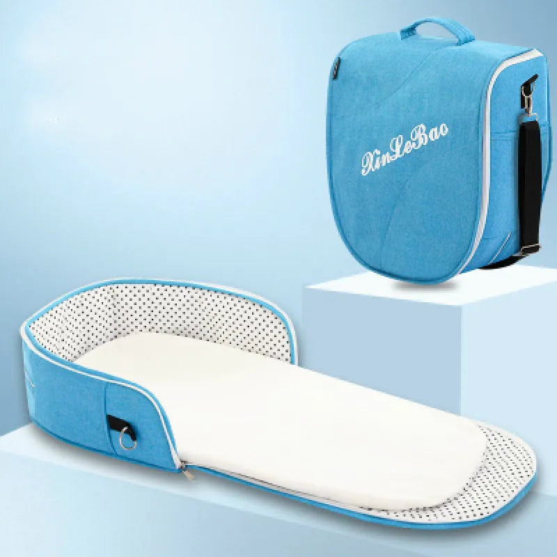Portable Baby Travel Bed with Net and Carry Bag - Halri