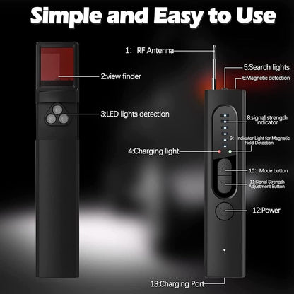 Portable Spy Camera Detector & GPS Tracker Finder