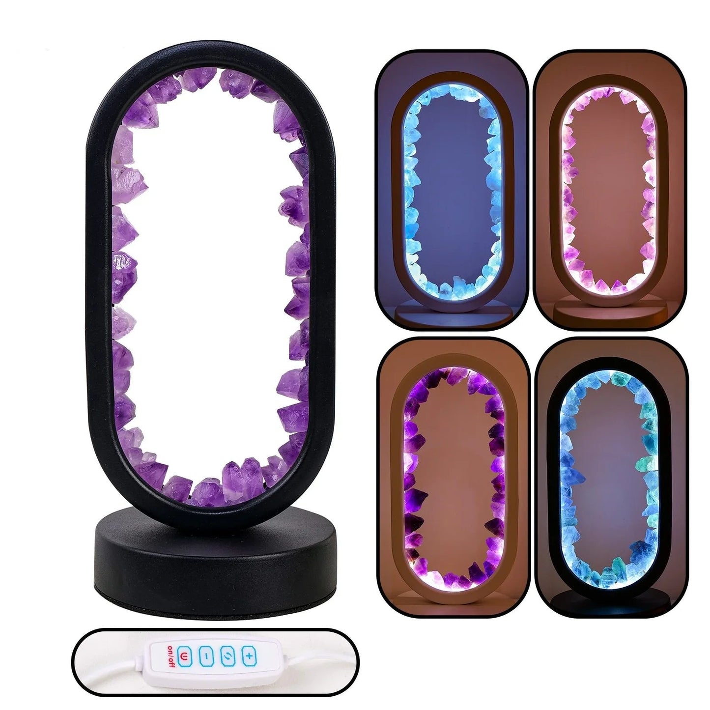 Purple Gemstone Soft Glow Table Light
