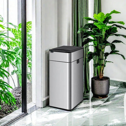 Poubelle automatique sans contact en acier inoxydable
