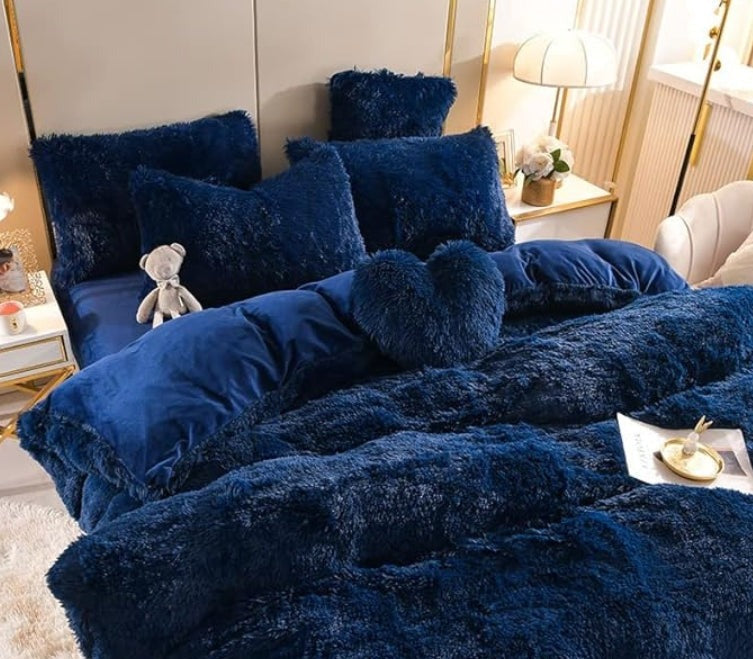 Housse de couette douce et haut de gamme avec fermeture éclair et attaches