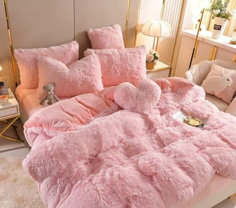 Housse de couette douce et haut de gamme avec fermeture éclair et attaches