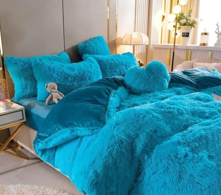 Housse de couette douce et haut de gamme avec fermeture éclair et attaches