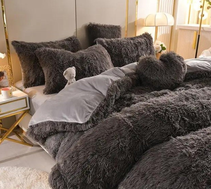 Housse de couette douce et haut de gamme avec fermeture éclair et attaches