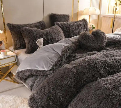 Housse de couette douce et haut de gamme avec fermeture éclair et attaches