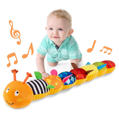 Colorful Baby Plush Toy Sensory Rattle Caterpillar - Halri