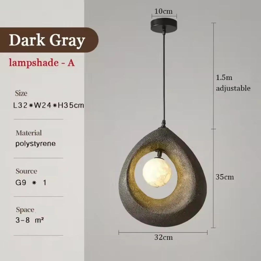 Lampe suspendue de style japonais simple