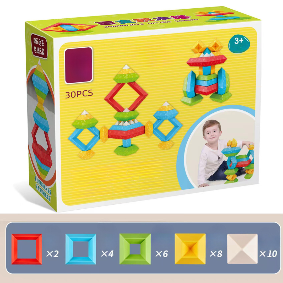 Blocs d'empilage en bois adaptés aux enfants