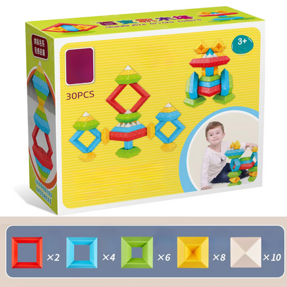 Blocs d'empilage en bois adaptés aux enfants