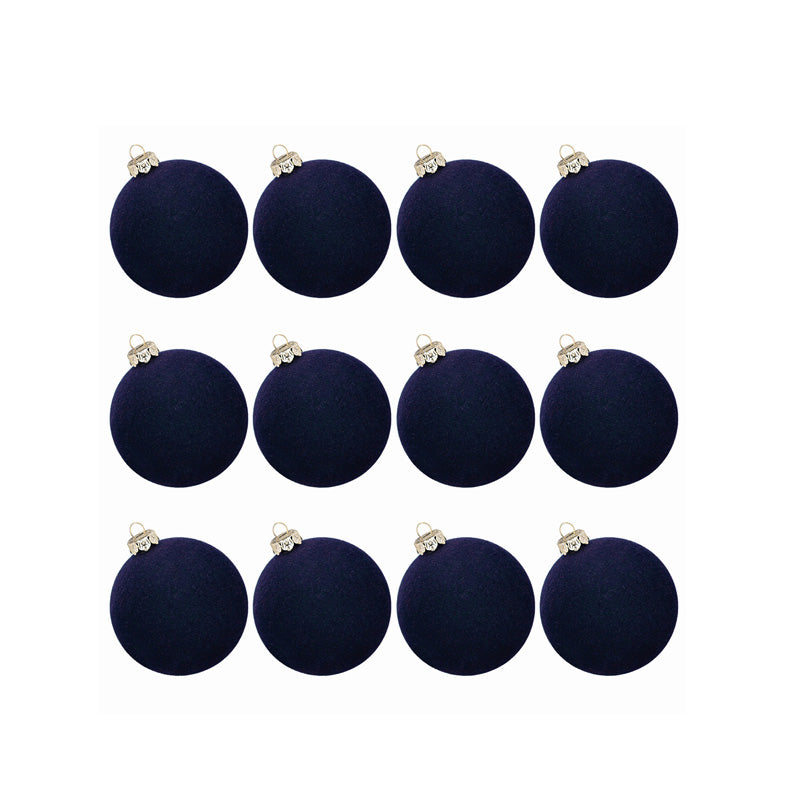 Décorations de sapin de Noël en velours luxueux (lot de 12) 
