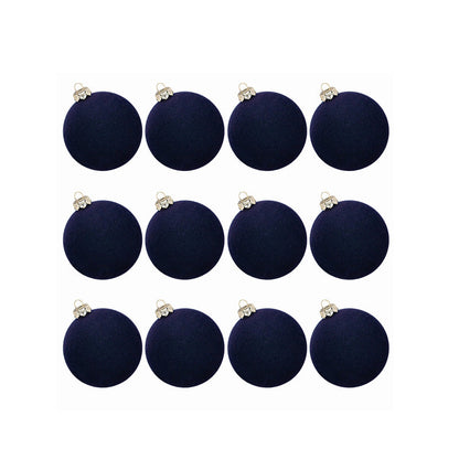 Décorations de sapin de Noël en velours luxueux (lot de 12) 
