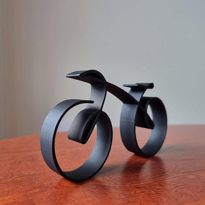 Simple Silver Bike Figure Statue