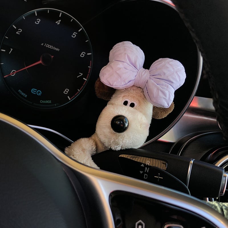 Décoration figurine de chien en voiture amusante 