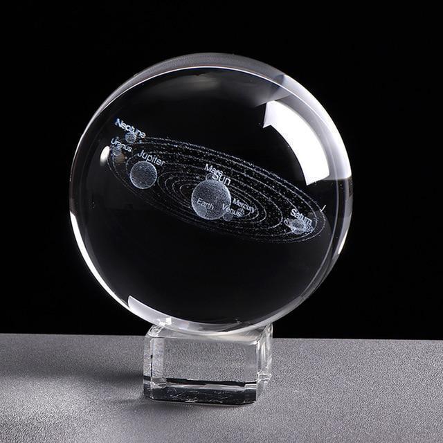 Lampe de bureau boule de cristal de luxe