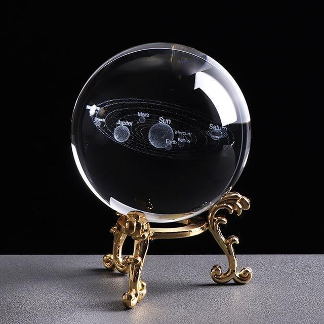 Lampe de bureau boule de cristal de luxe